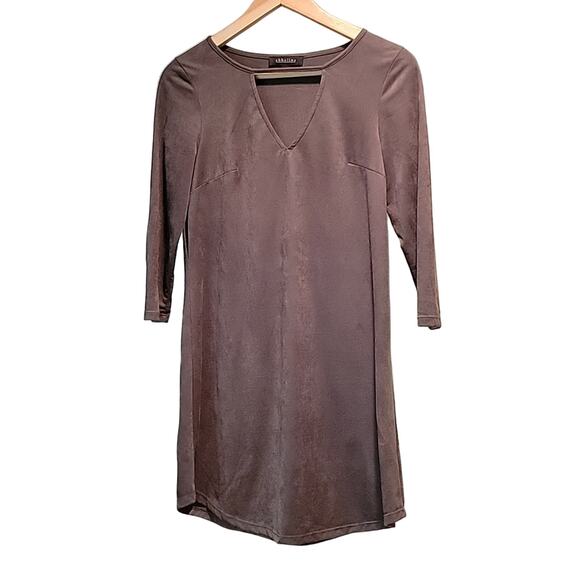 Abbeline Dress. Small. Sueded gray. 3/4 Sleeves - Picture 1 of 6